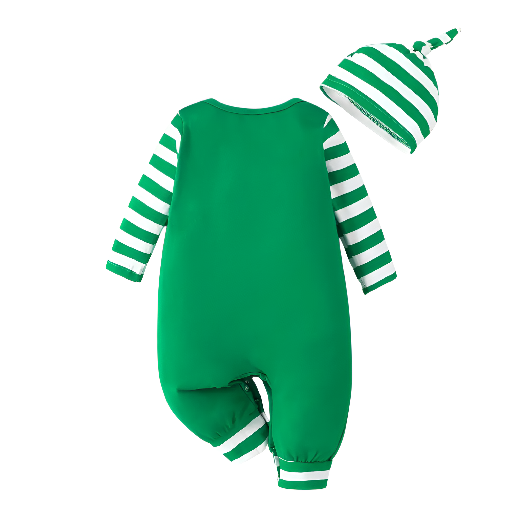 Christmas Printed Toddler Bodysuit With Hat Set