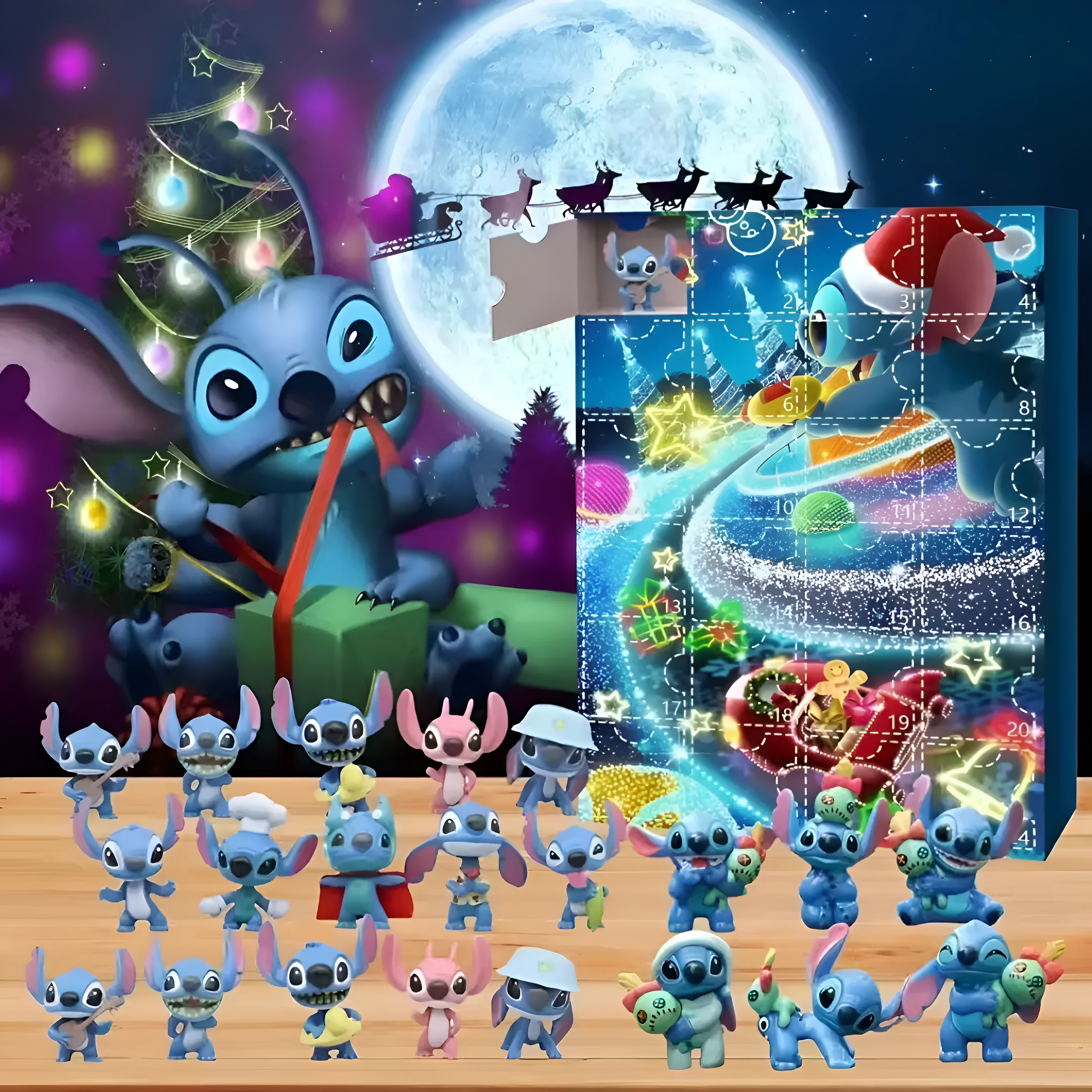 Cartoon Character Advent Calendar With Daily Surprise Figures