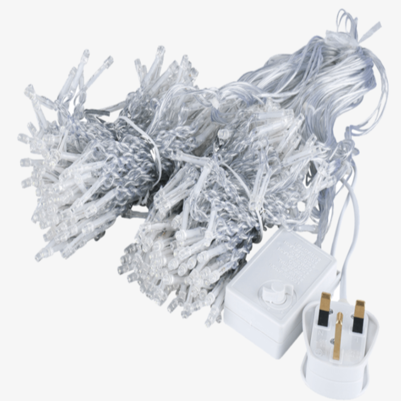 10Ft. 300-LED Warm White String Curtain Lights - FREE SHIP DEALS