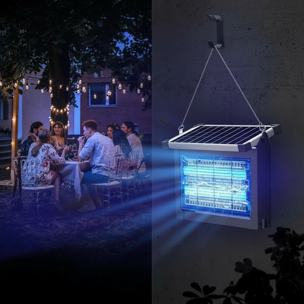 Automatic Solar Powered Bug Zapper For Backyard 