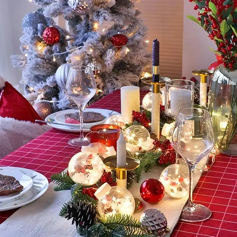 Christmas LED String Lights With Ball Ornaments