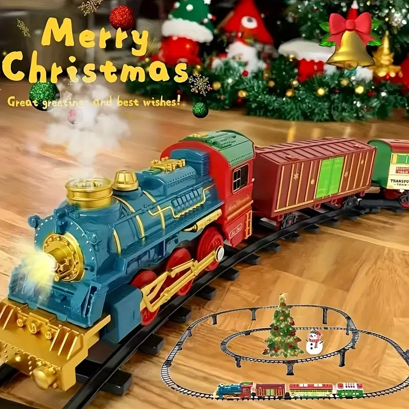 Christmas Electric Track Set With Music And Lights For Kids