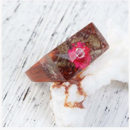 Ethereal Blossom Flower Wood Ring - FREE SHIP DEALS