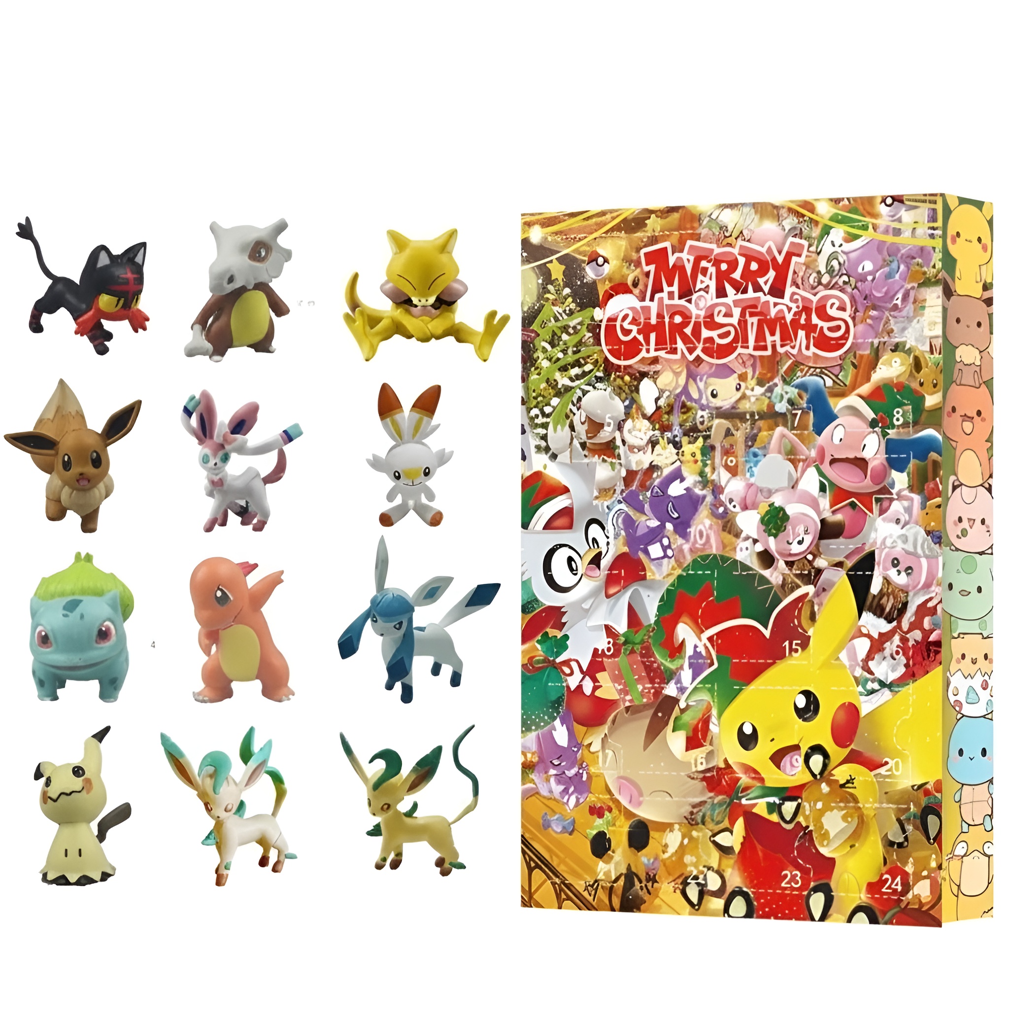 24 Days Christmas Countdown Calendar Figure Advent Box