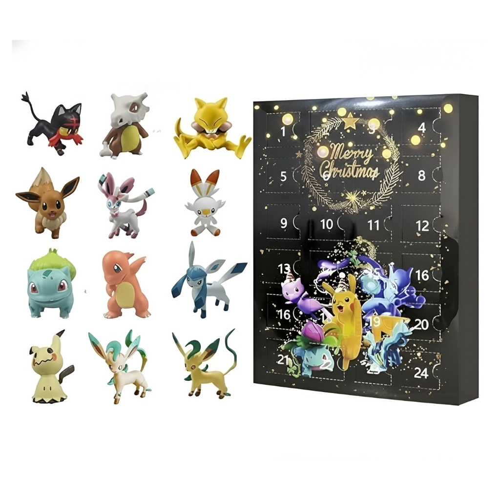 24 Days Christmas Countdown Calendar Figure Advent Box