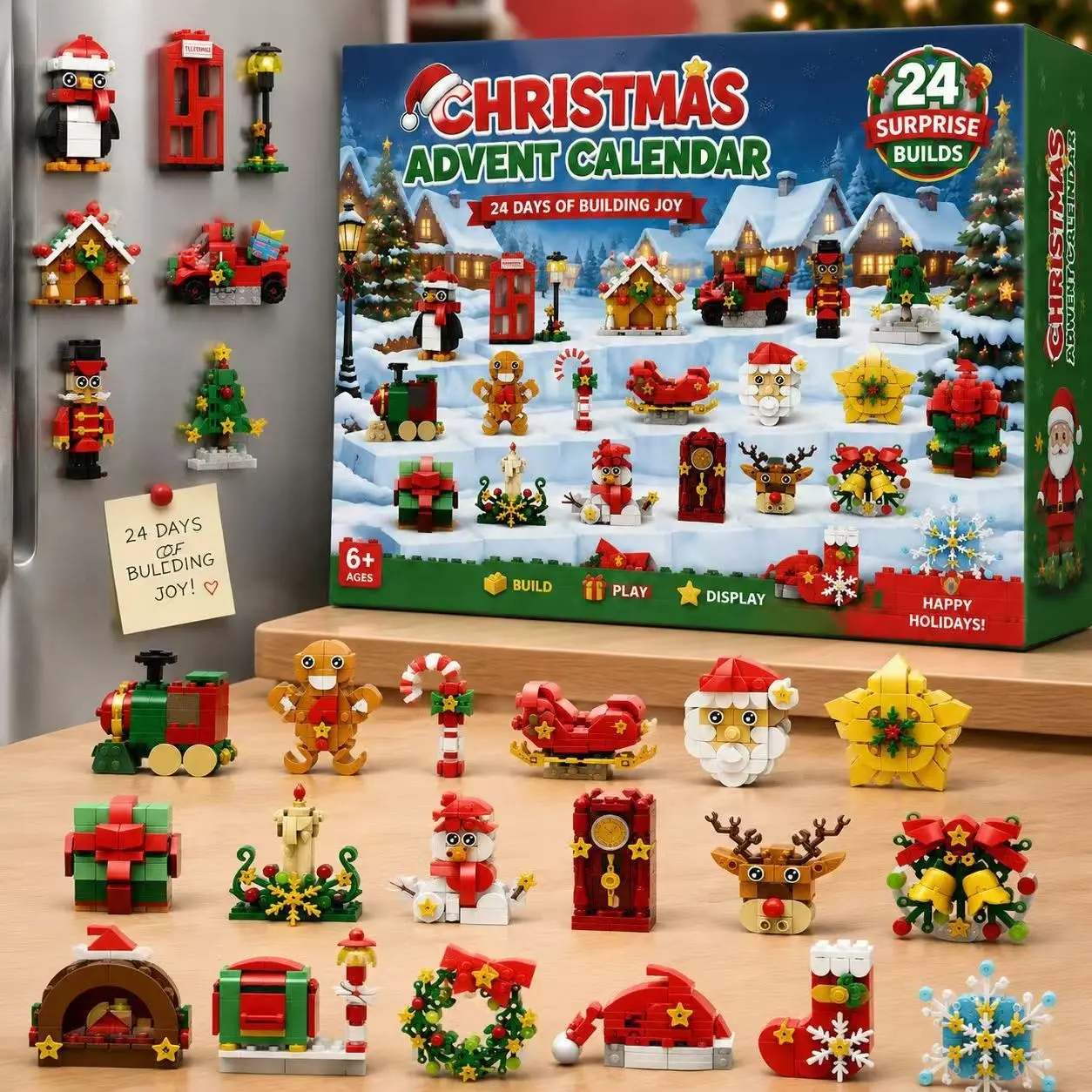 24 Day Christmas Advent Building Blocks  
