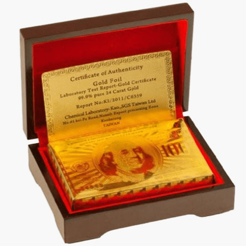 24K Gold-Plated Playing Cards with Optional Case - FREE SHIP DEALS