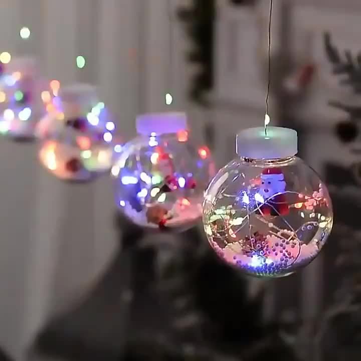 Battery Powered Ornament Curtain Lights with Multiple Modes
