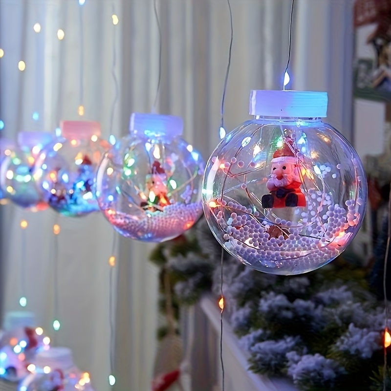 Battery Powered Ornament Curtain Lights with Multiple Modes