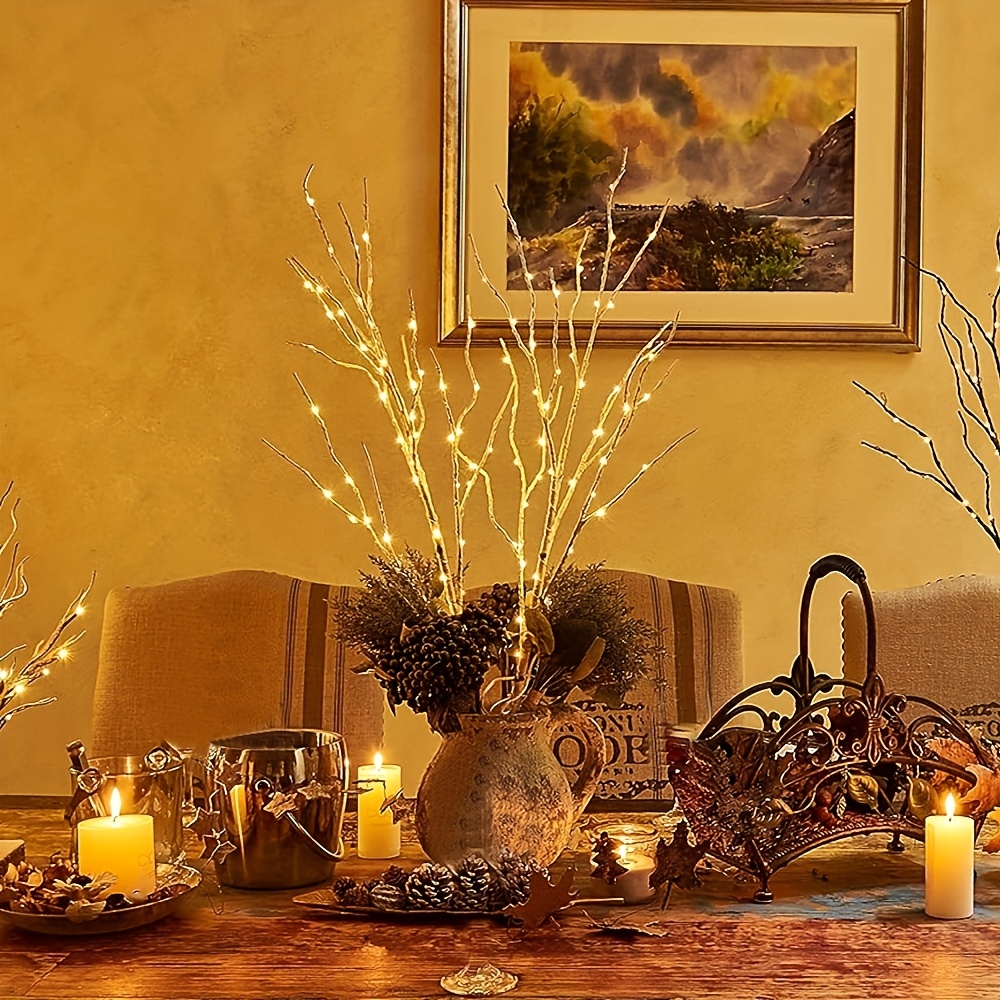Battery Powered LED Branch Lights for Indoor and Outdoor Holiday Decoration