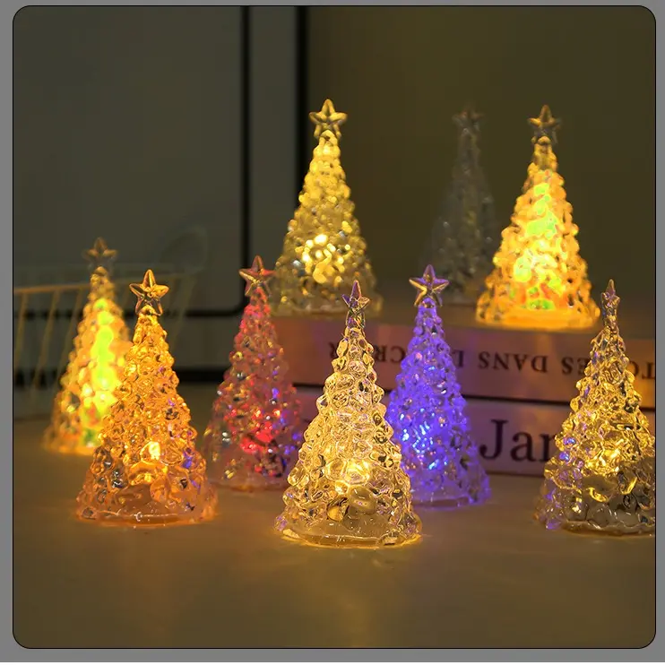 Christmas Star Tree Crystal Mini LED Festive Decor Lights