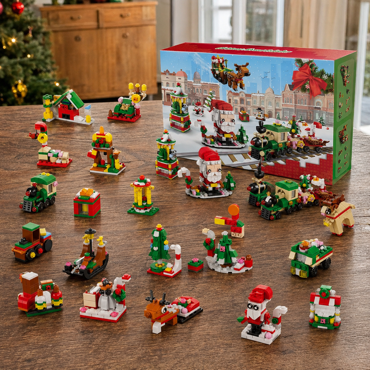 24 Days Christmas Countdown Building Blocks