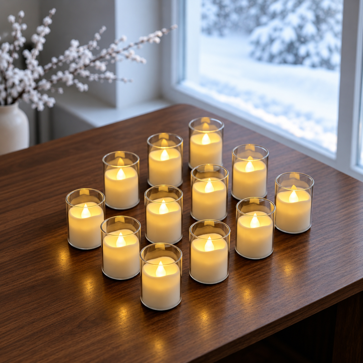Acrylic LED Tea Lights With Remote Control For Decor