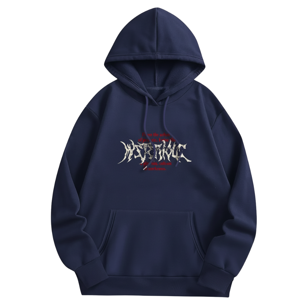 Unisex Fleece Lined Hoodie With a Letter Print