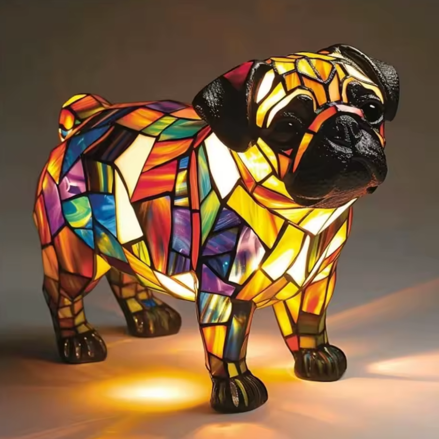 Creative Resin Led Retro Animal Style Colorful Glass Lamp