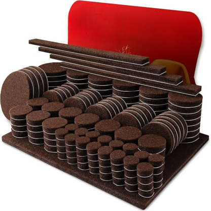 Multiple Shape Furniture Pads With Mixed Sizes For Versatile Use