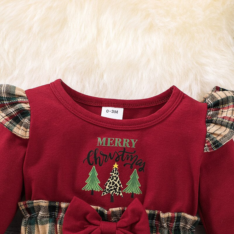 Baby Girl Christmas Long Sleeve Romper-Children Cloth Shop