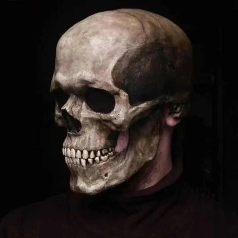 Movable Realistic Full Jaw Halloween Human Mask