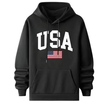 USA Flag Hooded Sweatshirt