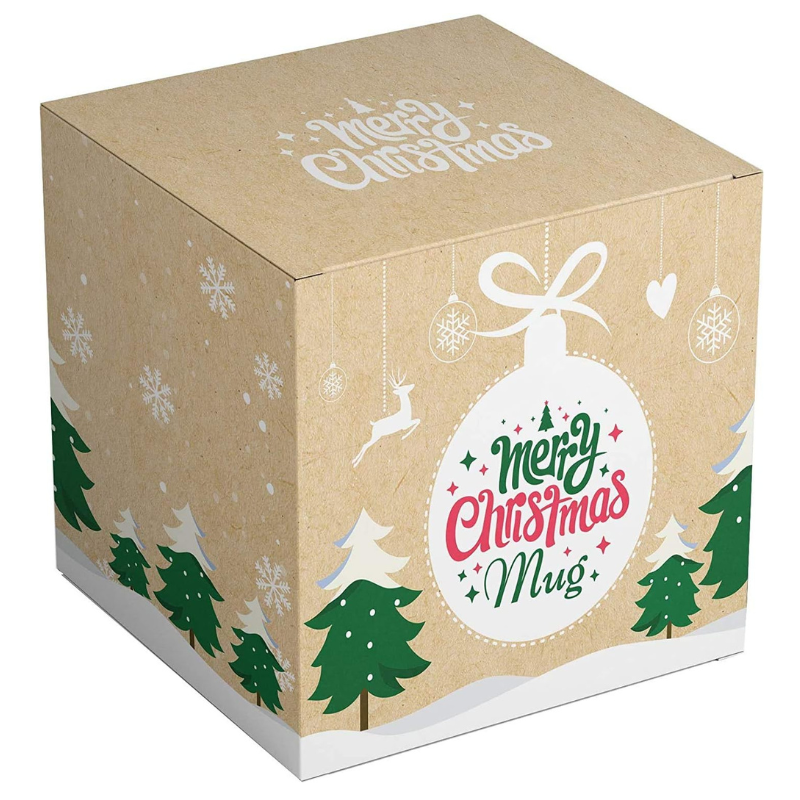 Merry Christmas Printed Coffee Mug With Festive Artwork