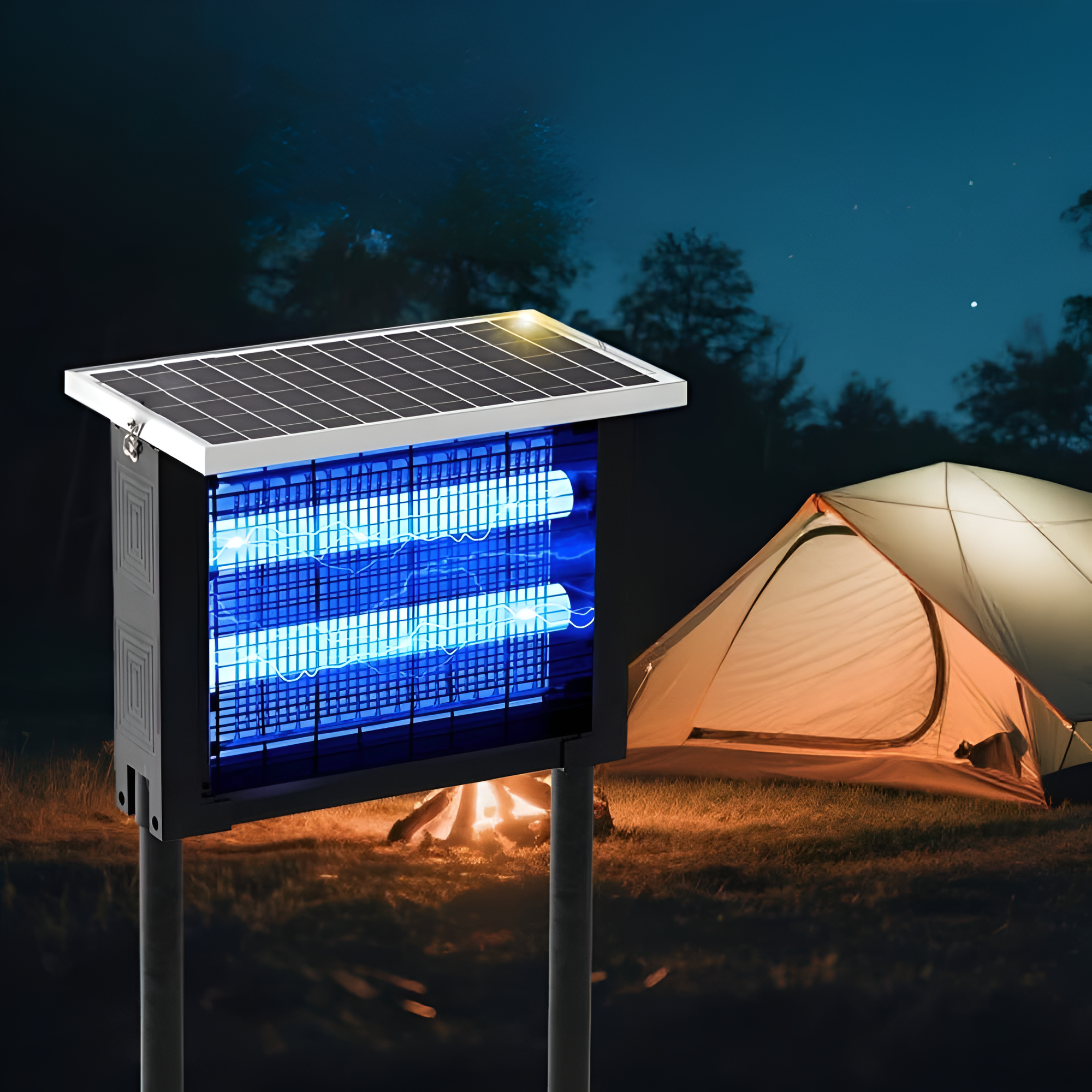 Portable Rechargeable Solar Bug Zapper For Patio And Garden 