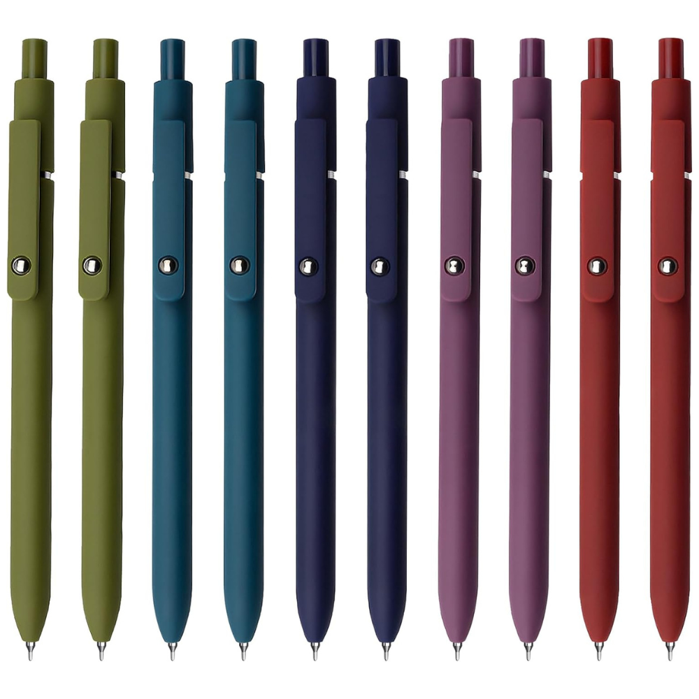 Retractable With Soft Matte Finish Gel Ink Pens