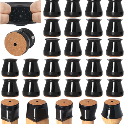 Silicone Chair Caps With Silicone Pades
