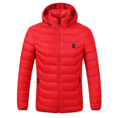 Electric Battery Heated Hooded Jacket - Waterproof , Thermal Heating-Amzemart