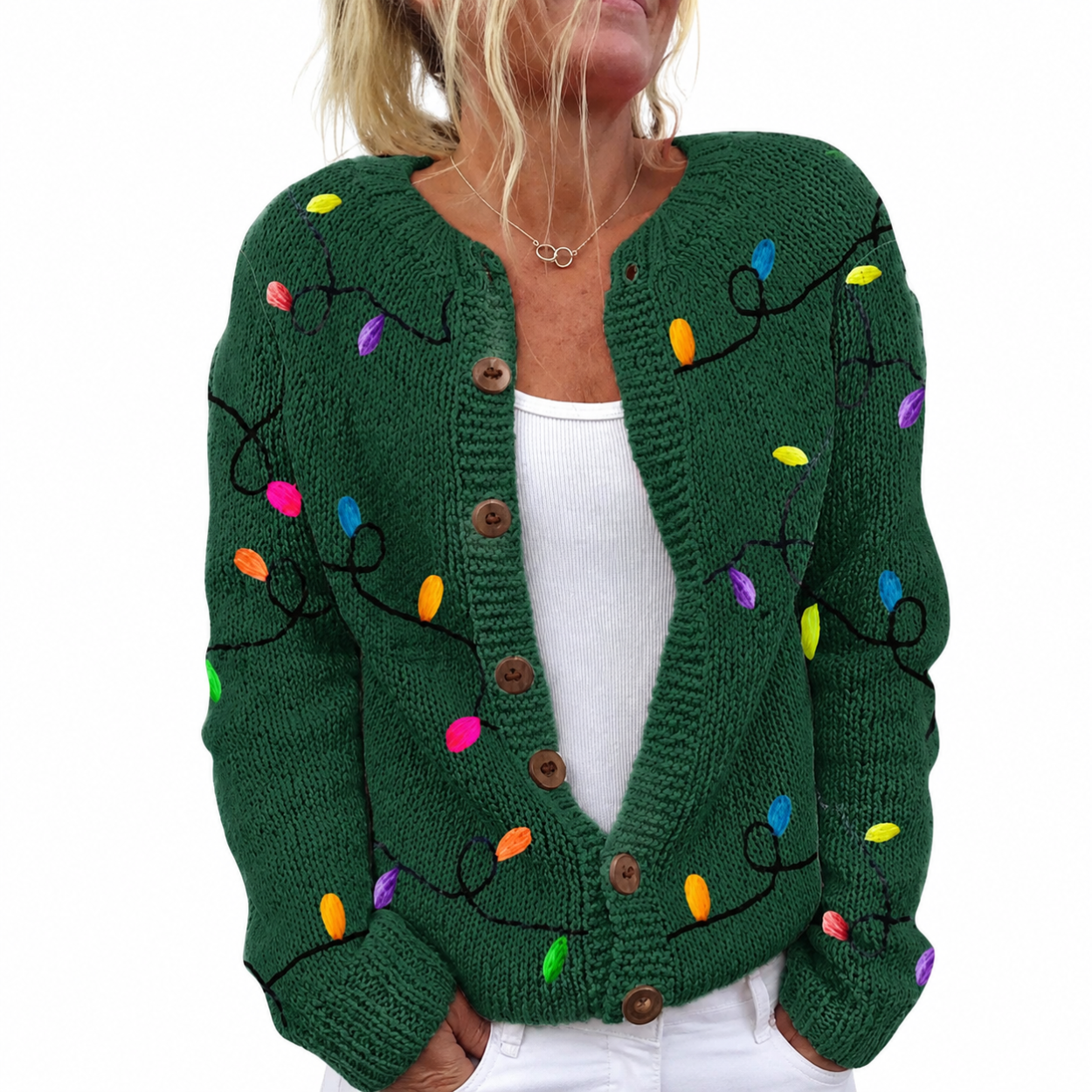 Christmas Knit Cardigan Sweater For Women 