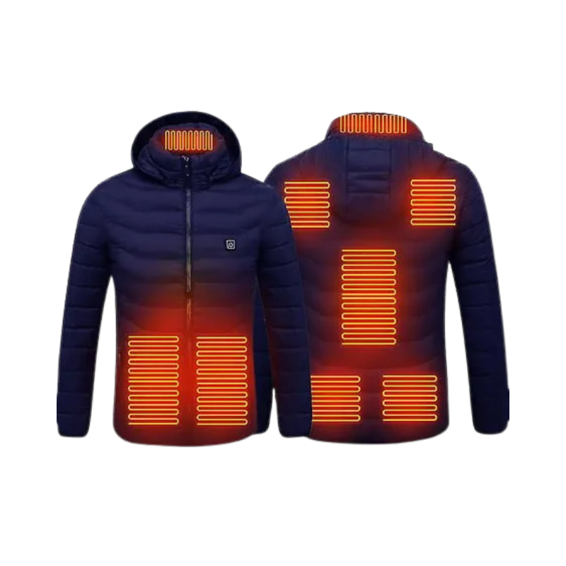 Electric Battery Heated Hooded Jacket - Waterproof , Thermal Heating