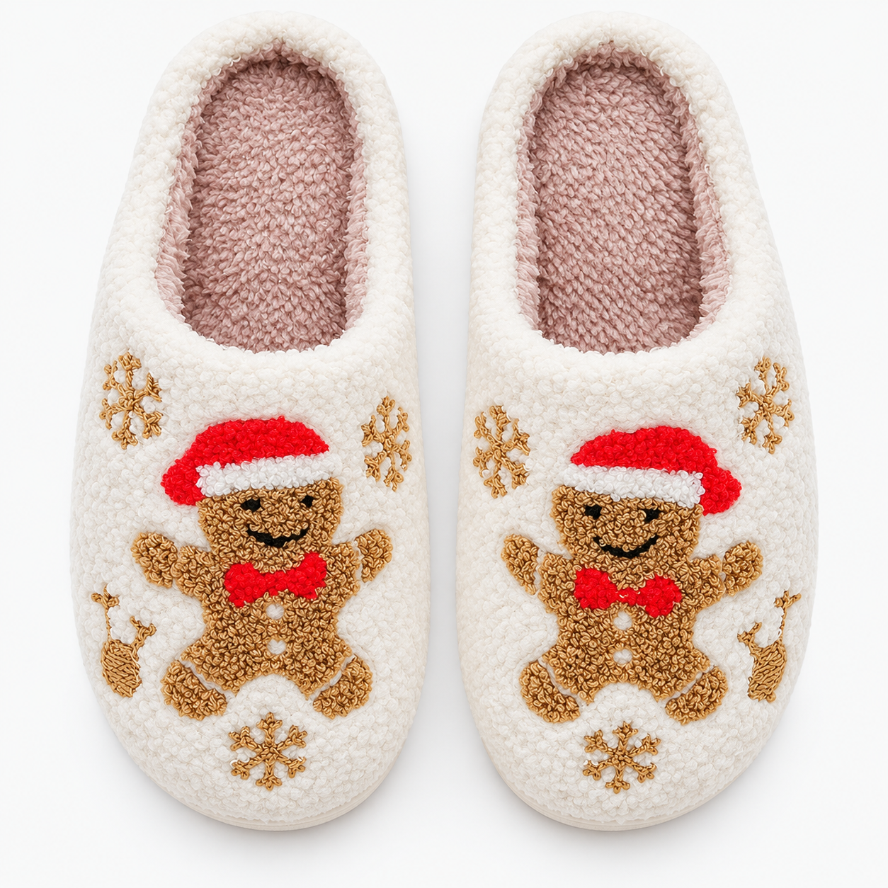 Christmas House Slippers for Women and Men Indoor Outdoor Winter Shoes