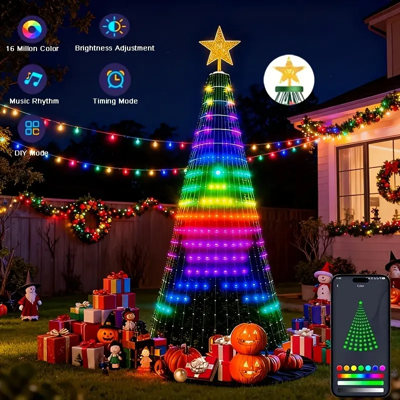Smart 400 LED Christmas Tree Lights with Remote App Control and Music Sync