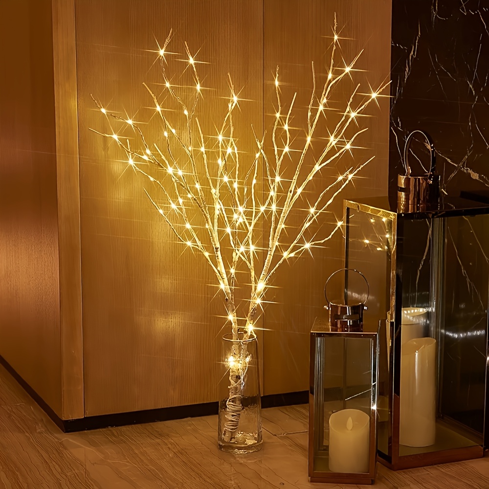 Battery Powered LED Branch Lights for Indoor and Outdoor Holiday Decoration