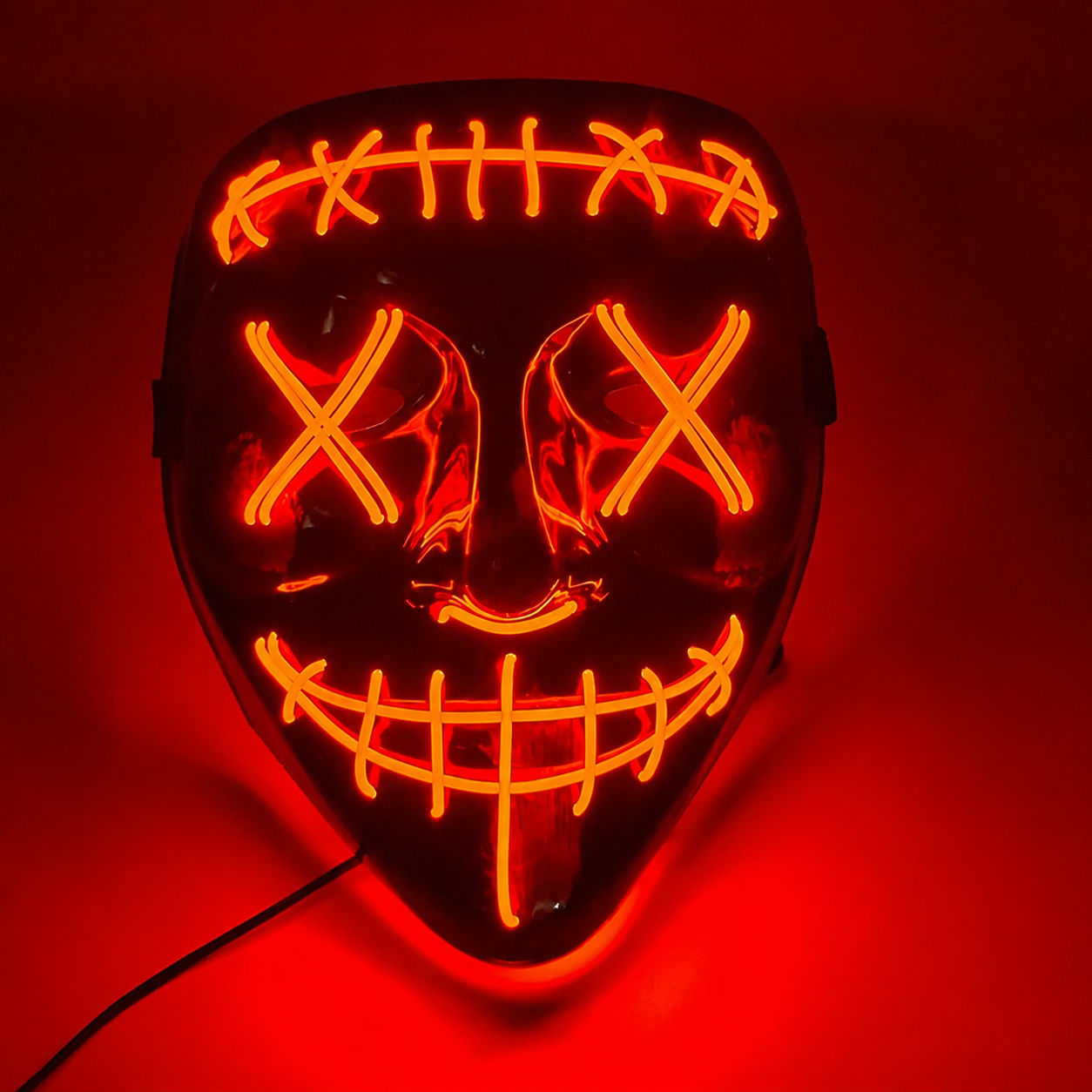LED Light Up Cosplay Mask For Festivals Costume Parties And Events