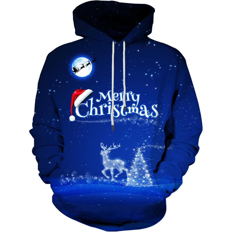 3D Pullover Graphic Hoodie