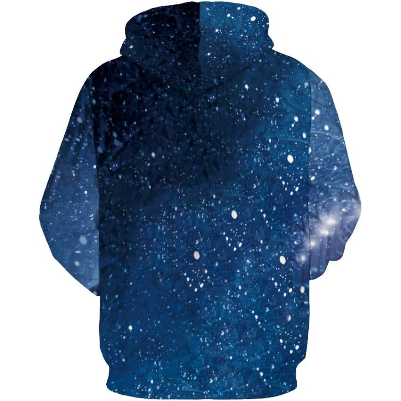 3D Santa Printed Ugly Christmas Kangaroo Pocket Hoodies