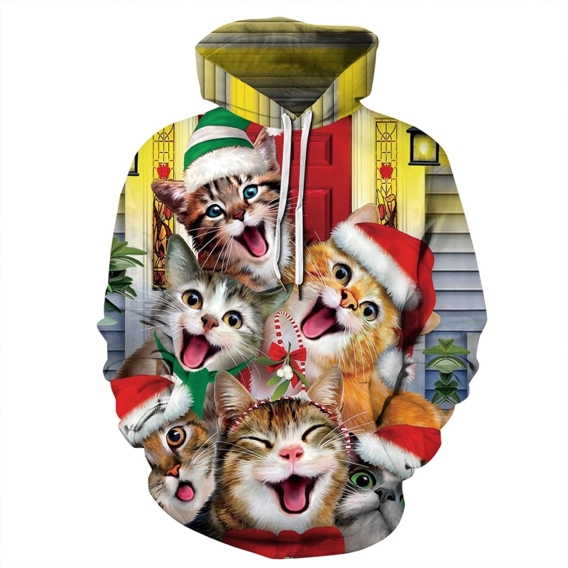 Ugly Christmas 3D Pullover Hoodie