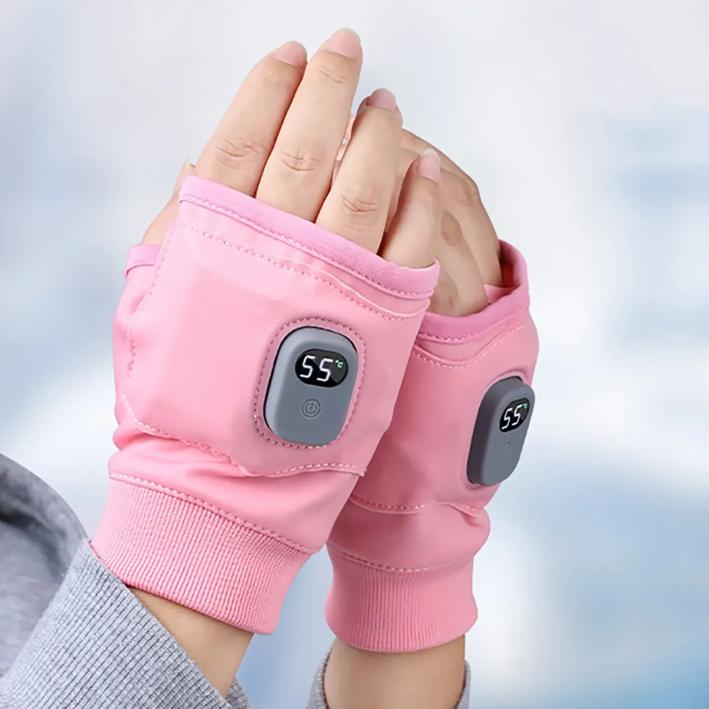 Smart Heated Winter Gloves With Adjustable Heat And LED Display