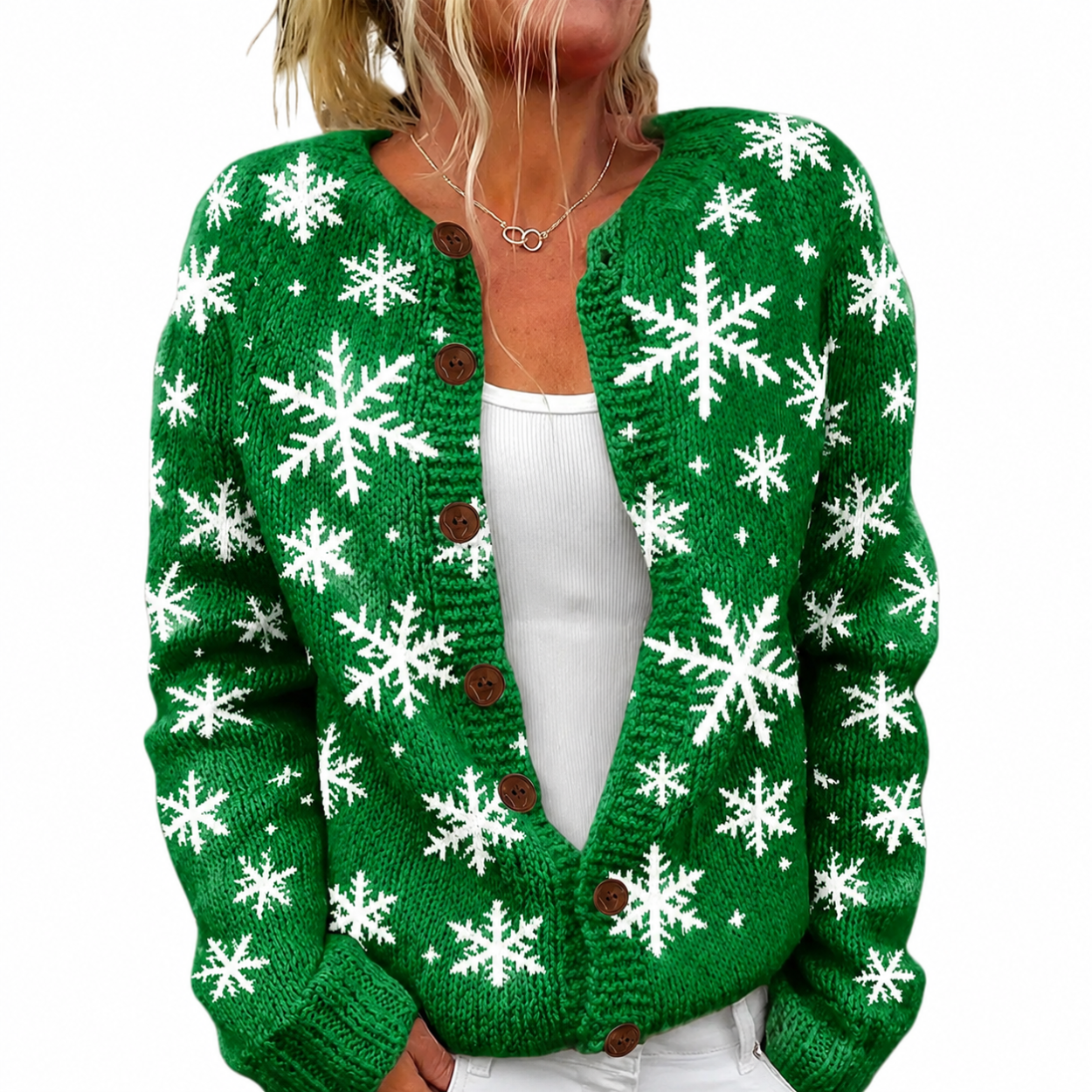 Christmas Knit Cardigan Sweater For Women 