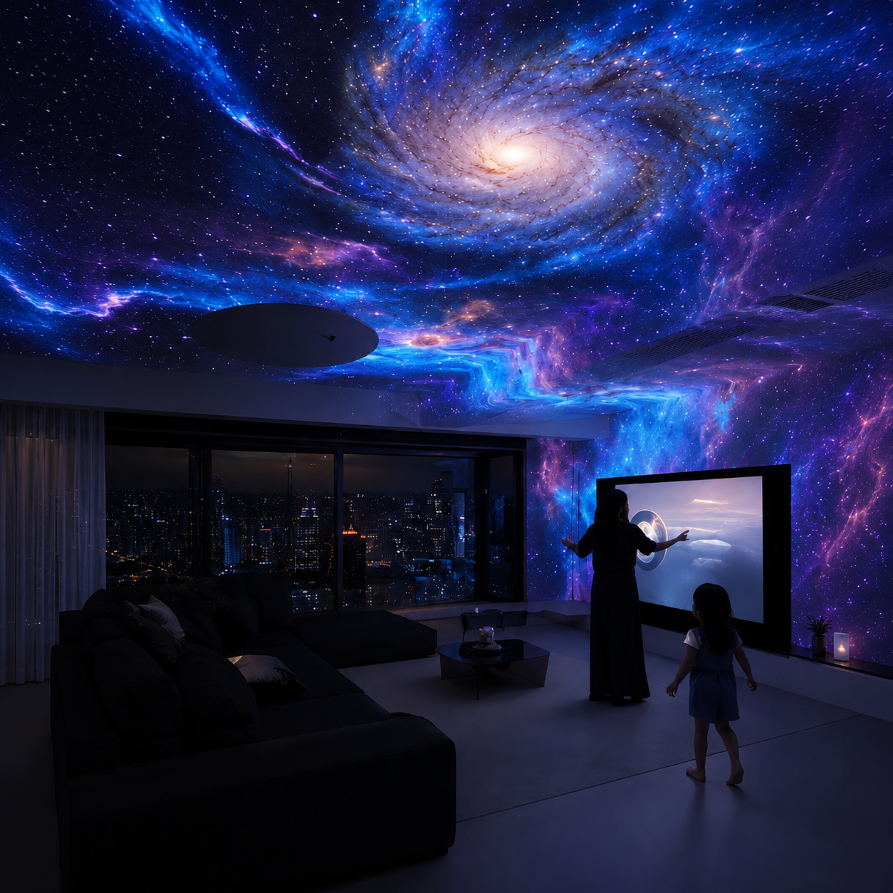 HD Smart Dynamic 5D Holographic Night Light Projector