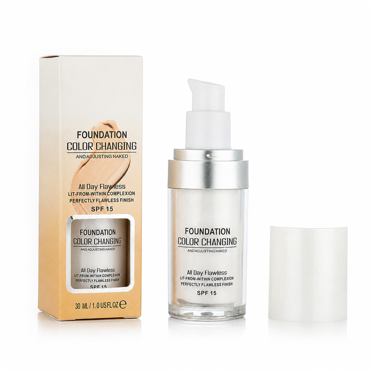 Self Adjusting Liquid Foundation With Color Matching For Mature Skin