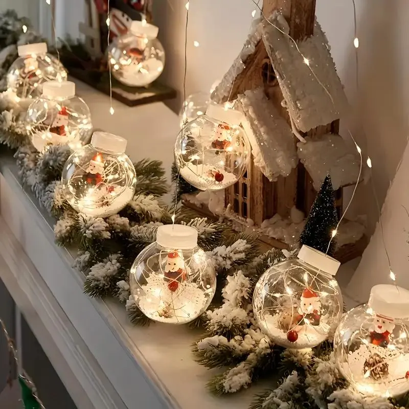 Christmas LED String Lights With Ball Ornaments