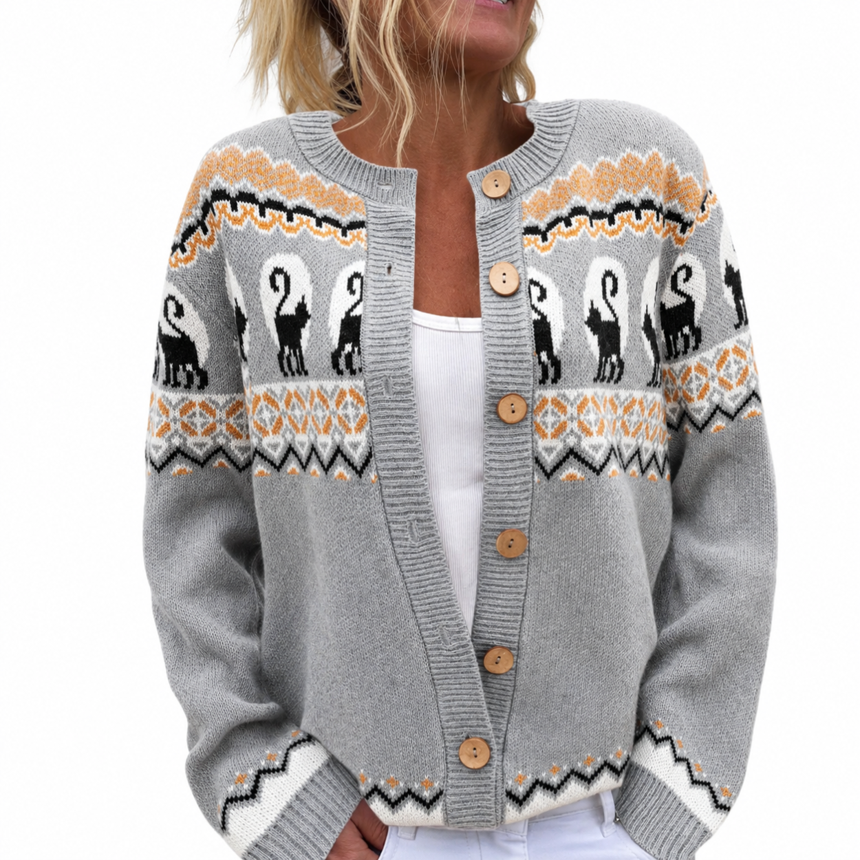 Christmas Knit Cardigan Sweater For Women 