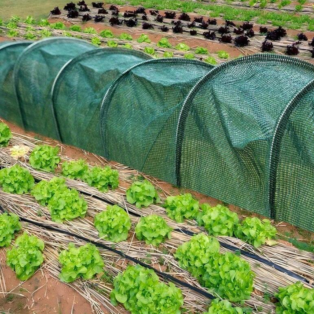10ft 2-In-1 Portable Greenhouse And Garden Frost Tunnel Shade Net - Quick Release, Provides Shade And Heat