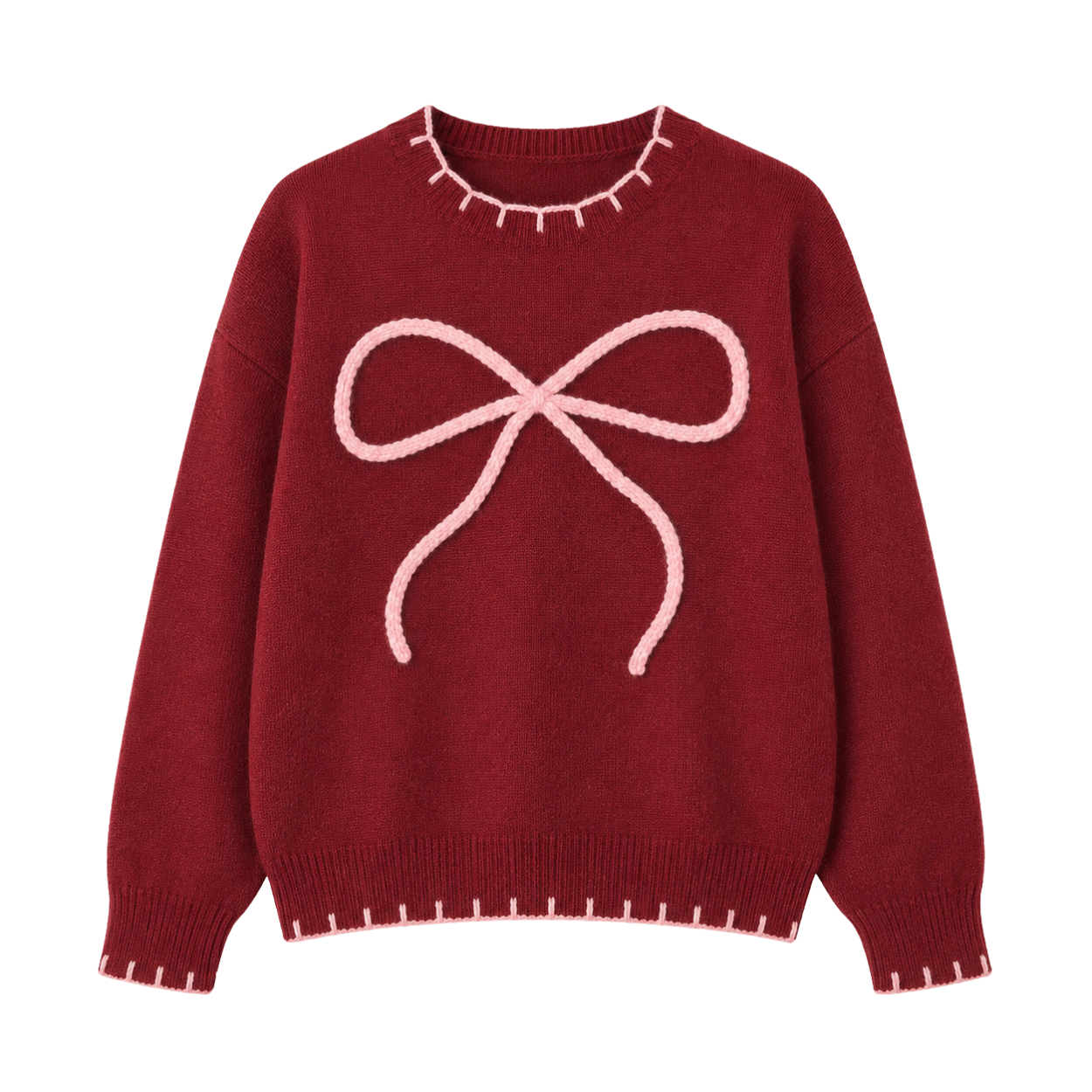 Casual Knit Winter Bow Fashion Sweater For Women