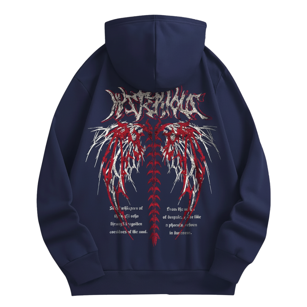 Unisex Fleece Lined Hoodie With a Letter Print