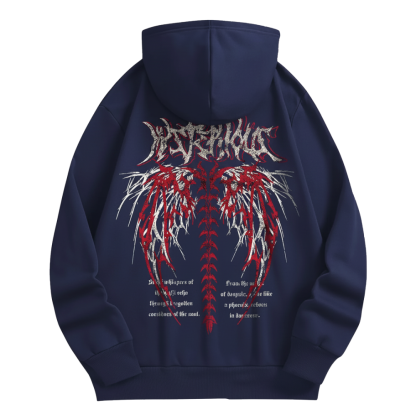 Unisex Fleece Lined Hoodie With a Letter Print