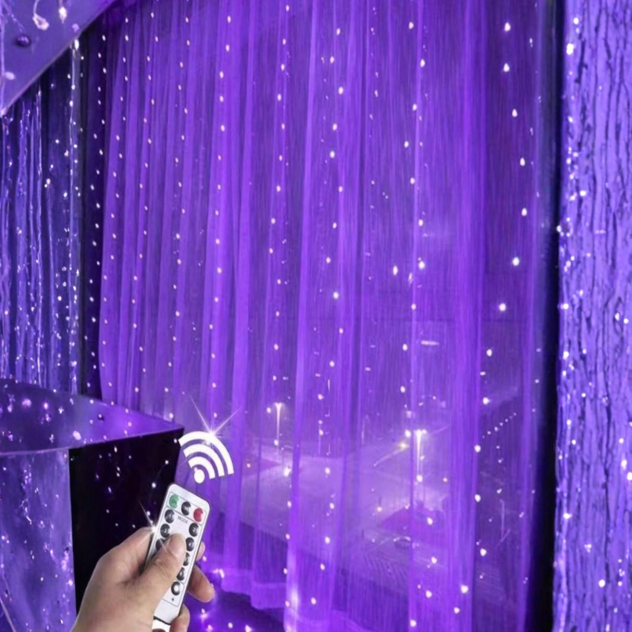 USB Powered LED Curtain Lights With Remote Control