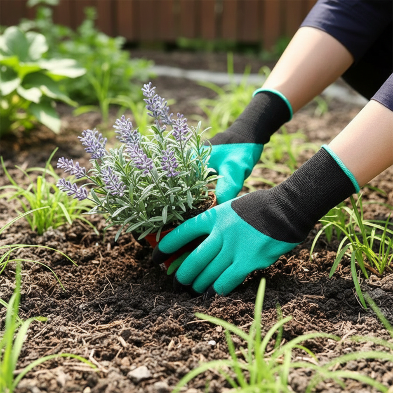 Garden Work Gloves With Claws For Digging Planting And Weeding