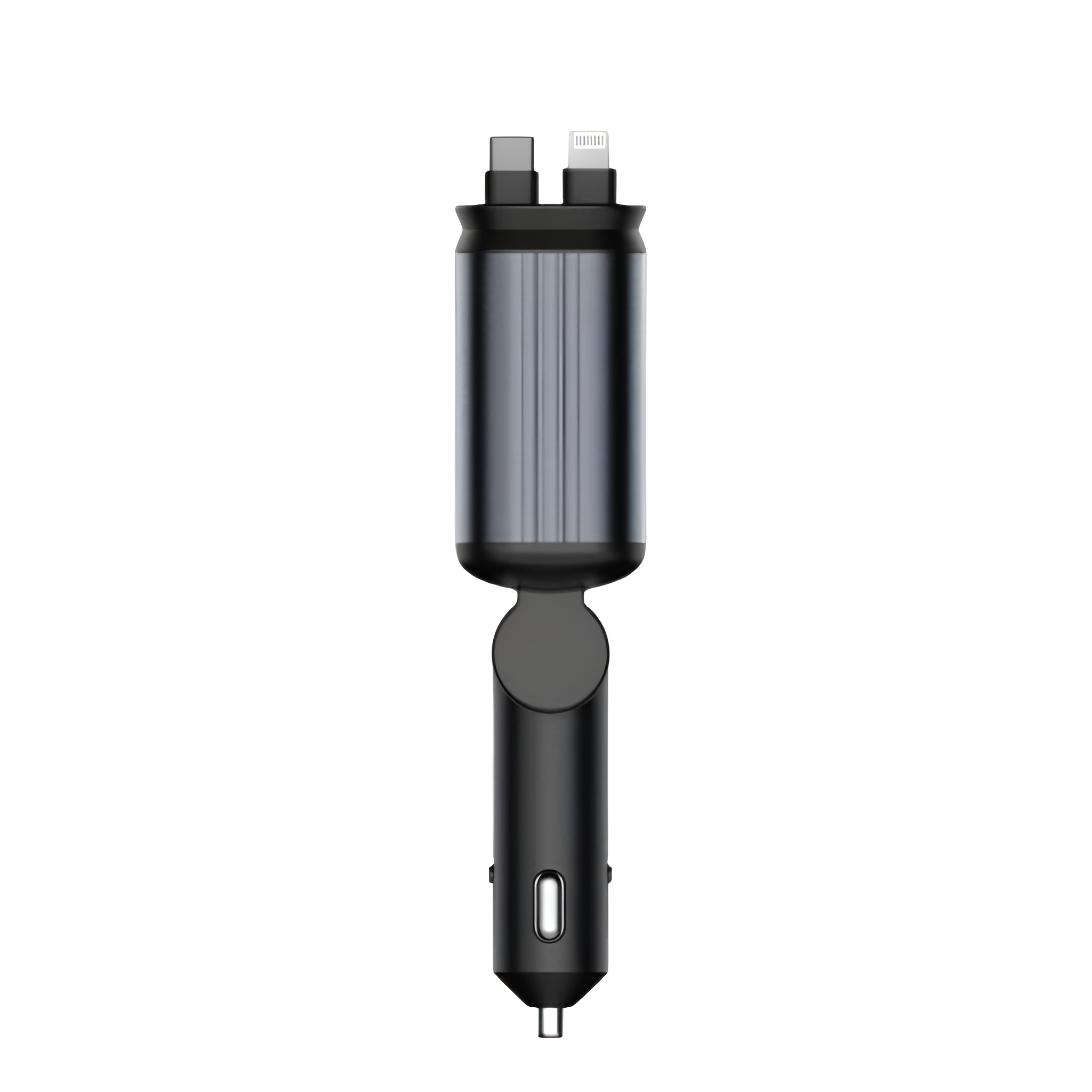 4 In 1 Retractable Car Charger With Ambient Light